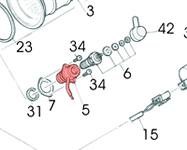 5) Glow plug boss assembly
